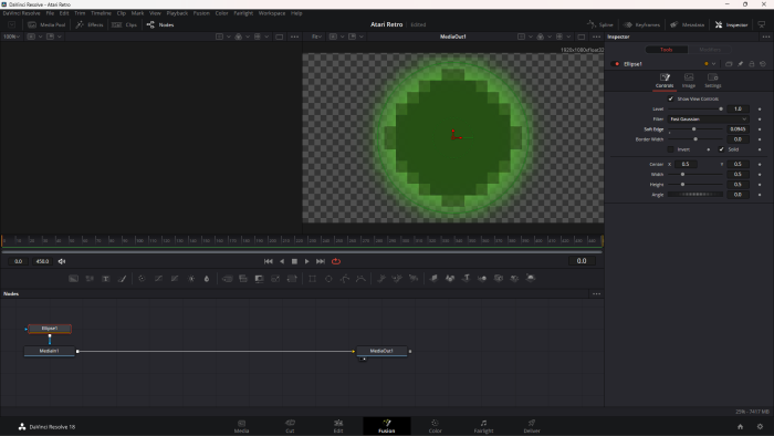 In Bereich Fusion geht es um Compositing mit Nodes - wie zum Beispiel Masken. (Screenshot: Martin Wolf/Golem.de)